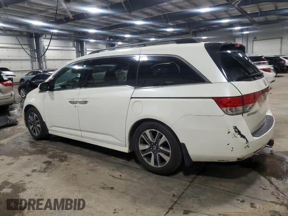 ✅ 2014 Honda Odyssey Touring • VIN: 5FNRL5H92EB024775 • Lot: 91608255. Listed on Copart with 167,473 mi. Free auction sales archive from the USA and detailed vehicle history report at DreamBid. Image 2.