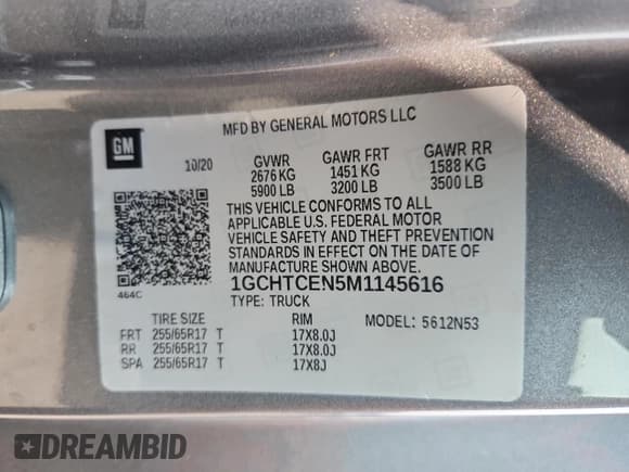 ✅ 2021 Chevrolet Colorado 4WD LT • VIN: 1GCHTCEN5M1145616 • Лот: 66319925. Опубликован ранее на Copart с пробегом 3 601 миль. Бесплатный доступ к архиву аукционных продаж из США и подробный отчёт об истории автомобиля на DreamBid. Изображение 12.