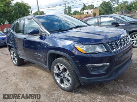✅ 2018 Jeep Compass Limited • VIN: 3C4NJDCB8JT397114 • Lot: 43152874. Listed on IAAI with 96,406 mi. Free auction sales archive from the USA and detailed vehicle history report at DreamBid. Image 1.