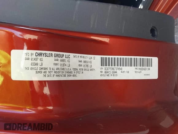 ✅ 2012 FIAT 500 Gucci • VIN: 3C3CFFER8CT370548 • Лот: 42028846. Опубликован ранее на IAAI с пробегом 74 091 миль. Бесплатный доступ к архиву аукционных продаж из США и подробный отчёт об истории автомобиля на DreamBid. Изображение 9.