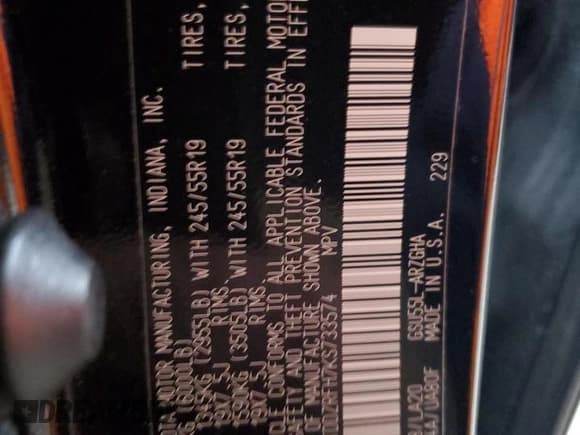 ✅ 2019 Toyota Highlander Limited • VIN: 5TDDZRFH7KS733574 • Lot: 92319255. Wystawiony na Copart z przebiegiem 53 880 mil. Bezpłatny archiwum sprzedaży aukcyjnych z USA i szczegółowy raport historii pojazdu na DreamBid. Zdjęcie 13.