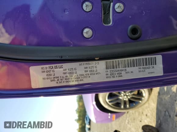 ✅ 2019 Dodge Challenger SXT • VIN: 2C3CDZGG4KH604128 • Lot: 69777353. Wystawiony na Copart z przebiegiem 25 428 mil. Bezpłatny archiwum sprzedaży aukcyjnych z USA i szczegółowy raport historii pojazdu na DreamBid. Zdjęcie 12.