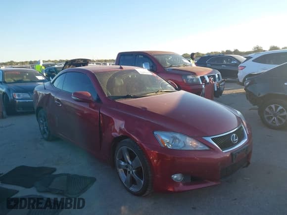 ✅ 2010 Lexus IS 250 C • VIN: JTHFF2C26A2513632 • Lot: 43550844. Listed on IAAI with 164,988 mi. Free auction sales archive from the USA and detailed vehicle history report at DreamBid. Image 1.