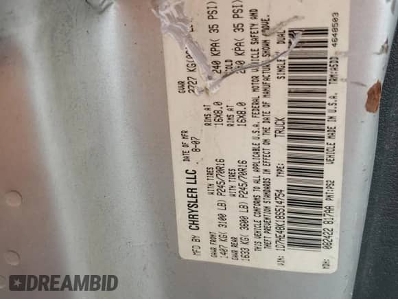 2008 Dodge Dakota SLT с VIN 1D7HE48K18S514754, выставлен на аукционе Copart как лот 52281525 с пробегом Не указан миль и Чистый • Clean title. История ставок и продаж доступна на DreamBid. Изображение 12.