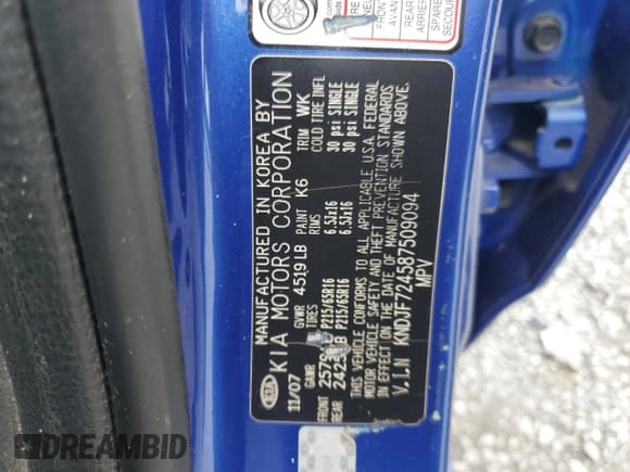 ✅ 2008 Kia Sportage LX • VIN: KNDJF724587509094 • Лот: 67562095. Опубликован ранее на Copart с пробегом 249 848 миль. Бесплатный доступ к архиву аукционных продаж из США и подробный отчёт об истории автомобиля на DreamBid. Изображение 13.