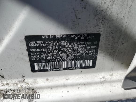 ✅ 2021 Subaru Crosstrek Premium • VIN: JF2GTAEC9M8225668 • Лот: 81884615. Опубликован ранее на Copart с пробегом 55 385 миль. Бесплатный доступ к архиву аукционных продаж из США и подробный отчёт об истории автомобиля на DreamBid. Изображение 12.