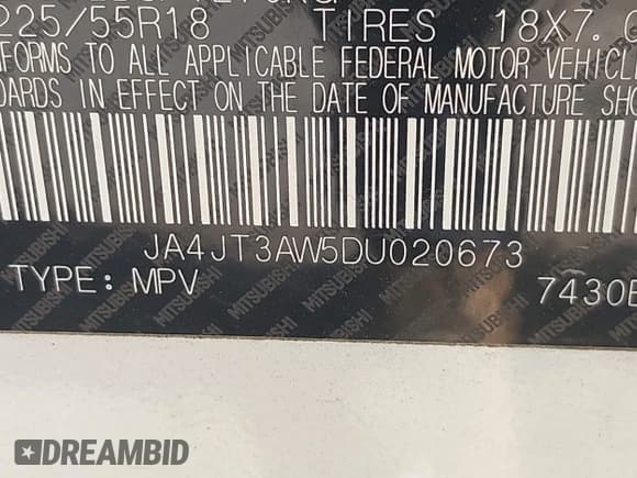 ✅ 2013 Mitsubishi Outlander SE • VIN: JA4JT3AW5DU020673 • Лот: 42882122. Опубликован ранее на IAAI с пробегом 87 815 миль. Бесплатный доступ к архиву аукционных продаж из США и подробный отчёт об истории автомобиля на DreamBid. Изображение 9.