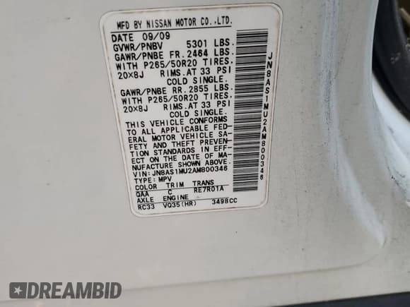 ✅ 2010 Infiniti FX • VIN: JN8AS1MU2AM800346 • Lot: 72062935. Wystawiony na Copart z przebiegiem 267 101 mil. Bezpłatny archiwum sprzedaży aukcyjnych z USA i szczegółowy raport historii pojazdu na DreamBid. Zdjęcie 14.