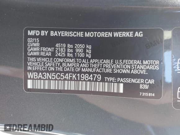 ✅ 2015 BMW 4 Series 428i xDrive • VIN: WBA3N5C54FK198479 • Lot: 43418016. Wystawiony na IAAI z przebiegiem 118 967 mil. Bezpłatny archiwum sprzedaży aukcyjnych z USA i szczegółowy raport historii pojazdu na DreamBid. Zdjęcie 9.