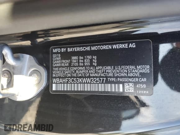 ✅ 2019 BMW Z4 sDrive30i • VIN: WBAHF3C53KWW32577 • Lot: 59912925. Wystawiony na Copart z przebiegiem 42 412 mil. Bezpłatny archiwum sprzedaży aukcyjnych z USA i szczegółowy raport historii pojazdu na DreamBid. Zdjęcie 12.