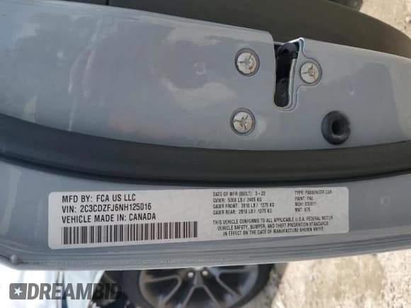 ✅ 2022 Dodge Challenger R/T Scat Pack • VIN: 2C3CDZFJ6NH125016 • Lot: 59230014. Wystawiony na Copart z przebiegiem 32 098 mil. Bezpłatny archiwum sprzedaży aukcyjnych z USA i szczegółowy raport historii pojazdu na DreamBid. Zdjęcie 14.