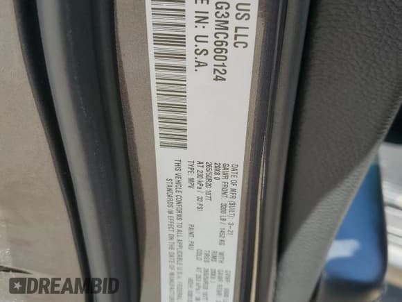 ✅ 2021 Dodge Durango SXT Plus • VIN: 1C4RDHAG3MC660124 • Лот: 53019375. Опубликован ранее на Copart с пробегом 67 342 миль. Бесплатный доступ к архиву аукционных продаж из США и подробный отчёт об истории автомобиля на DreamBid. Изображение 13.