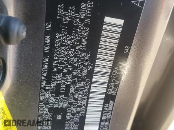 ✅ 2012 Toyota Sienna Limited • VIN: 5TDDK3DC4CS040200 • Lot: 86235305. Wystawiony na Copart z przebiegiem 218 918 mil. Bezpłatny archiwum sprzedaży aukcyjnych z USA i szczegółowy raport historii pojazdu na DreamBid. Zdjęcie 14.