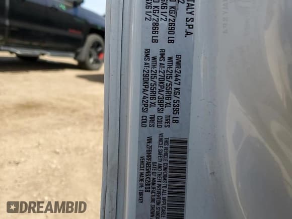 ✅ 2022 Ram ProMaster City Cargo Tradesman • VIN: ZFBHRFAB5N6X28108 • Lot: 53377875. Listed on Copart with Not provided. Free auction sales archive from the USA and detailed vehicle history report at DreamBid. Image 13.