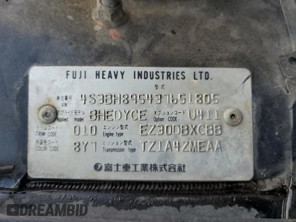 ✅ 2003 Subaru Legacy Outback • VIN: 4S3BH895437651805 • Lot: 38697164. Wystawiony na Copart z przebiegiem 201 992 mil. Bezpłatny archiwum sprzedaży aukcyjnych z USA i szczegółowy raport historii pojazdu na DreamBid. Zdjęcie 13.