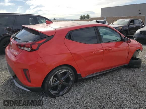 2019 Hyundai Veloster Turbo R-Spec z VIN KMHTH6AB5KU005369, wystawiony jako Copart lot #43833985 z przebiegiem 52 768 mil mil oraz Szkoda całkowita • Salvage title. Historia ofert i sprzedaży dostępna na DreamBid. Obrazek 3.
