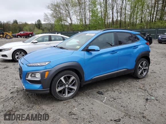 ✅ 2021 Hyundai Kona Ultimate • VIN: KM8K5CA58MU620546 • Лот: 53995974. Опубликован ранее на Copart с пробегом 27 131 миль. Бесплатный доступ к архиву аукционных продаж из США и подробный отчёт об истории автомобиля на DreamBid. Изображение 1.