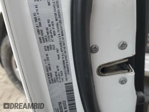 ✅ 2021 Ram 3500 Tradesman • VIN: 3C63R3GL1MG550756 • Lot: 70809645. Listed on Copart with 152,624 mi. Free auction sales archive from the USA and detailed vehicle history report at DreamBid. Image 12.