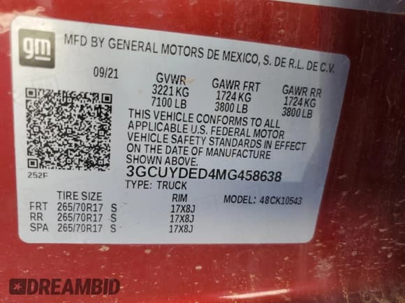 ✅ 2021 Chevrolet Silverado 1500 LT • VIN: 3GCUYDED4MG458638 • Lot: 77008144. Wystawiony na Copart z przebiegiem 87 130 mil. Bezpłatny archiwum sprzedaży aukcyjnych z USA i szczegółowy raport historii pojazdu na DreamBid. Zdjęcie 12.