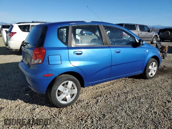 ✅ 2007 Chevrolet Aveo LS • VIN: KL1TD66647B789419 • Lot: 87662995. Wystawiony na Copart z przebiegiem 108 379 mil. Bezpłatny archiwum sprzedaży aukcyjnych z USA i szczegółowy raport historii pojazdu na DreamBid. Zdjęcie 3.