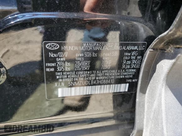 ✅ 2018 Hyundai Santa Fe 2.4L • VIN: 5NMZUDLB4JH088410 • Лот: 60093374. Опубликован ранее на Copart с пробегом 45 483 миль. Бесплатный доступ к архиву аукционных продаж из США и подробный отчёт об истории автомобиля на DreamBid. Изображение 13.