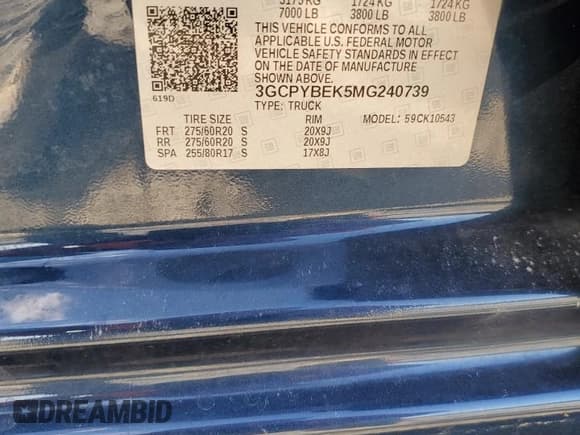 ✅ 2021 Chevrolet Silverado 1500 Custom • VIN: 3GCPYBEK5MG240739 • Lot: 76061864. Wystawiony na Copart z przebiegiem 32 661 mil. Bezpłatny archiwum sprzedaży aukcyjnych z USA i szczegółowy raport historii pojazdu na DreamBid. Zdjęcie 12.