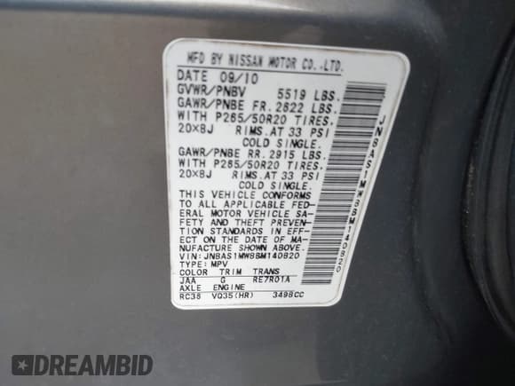 ✅ 2011 Infiniti FX • VIN: JN8AS1MW8BM140820 • Лот: 43652622. Опубликован ранее на IAAI с пробегом 133 194 миль. Бесплатный доступ к архиву аукционных продаж из США и подробный отчёт об истории автомобиля на DreamBid. Изображение 9.