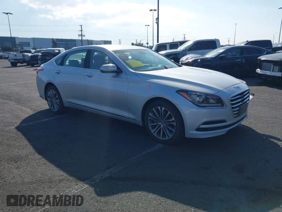 ✅ 2016 Hyundai Genesis 3.8L • VIN: KMHGN4JE2GU117966 • Lot: 41467680. Wystawiony na IAAI z przebiegiem 90 908 mil. Bezpłatny archiwum sprzedaży aukcyjnych z USA i szczegółowy raport historii pojazdu na DreamBid. Zdjęcie 1.