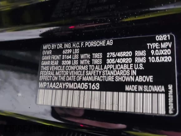 ✅ 2021 Porsche Cayenne • VIN: WP1AA2AY9MDA05163 • Lot: 41972992. Listed on IAAI with 36,317 mi. Free auction sales archive from the USA and detailed vehicle history report at DreamBid. Image 9.