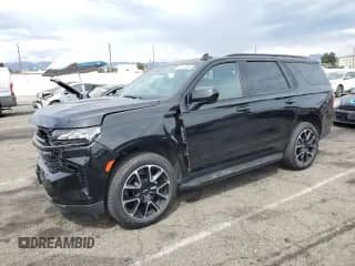 2021 Chevrolet Tahoe RST z VIN 1GNSKRKD3MR493091, wystawiony jako Copart lot #80926665 z przebiegiem 56 944 mil mil oraz Szkoda całkowita • Salvage title. Historia ofert i sprzedaży dostępna na DreamBid. Obrazek 1.