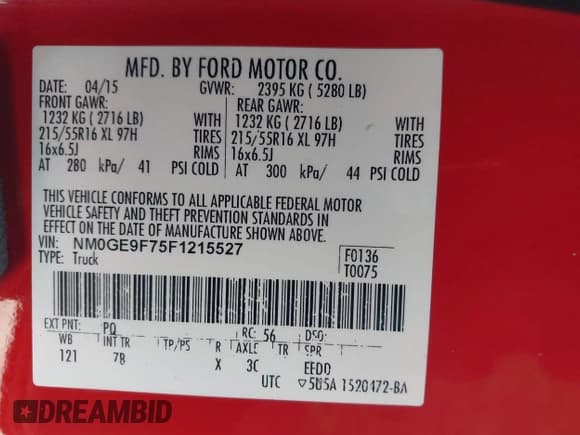 ✅ 2015 Ford Transit Connect XLT • VIN: NM0GE9F75F1215527 • Лот: 41817981. Опубликован ранее на IAAI с пробегом 125 475 миль. Бесплатный доступ к архиву аукционных продаж из США и подробный отчёт об истории автомобиля на DreamBid. Изображение 9.