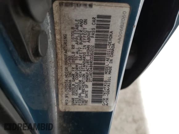 ✅ 1994 Toyota Corolla • VIN: 2T1AE04B8RC036202 • Лот: 42919575. Опубликован ранее на Copart с пробегом 137 692 миль. Бесплатный доступ к архиву аукционных продаж из США и подробный отчёт об истории автомобиля на DreamBid. Изображение 12.