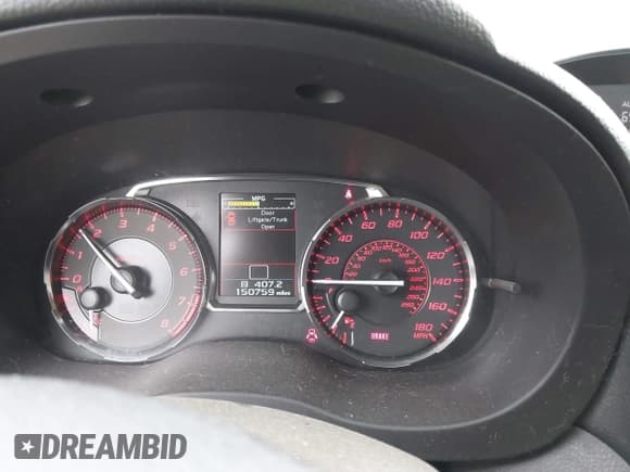 ✅ 2017 Subaru WRX • VIN: JF1VA1B68H9810919 • Lot: 42269932. Listed on IAAI with 150,759 mi. Free auction sales archive from the USA and detailed vehicle history report at DreamBid. Image 7.