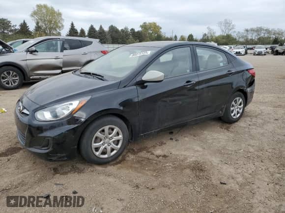 2012 Hyundai Accent GLS with VIN KMHCT4AE3CU253568, listed as a Copart auction lot 86075125 with 57,053 mi miles and Salvage title. Bid and sale history available at DreamBid. Image 1.