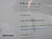 ✅ 2022 Tesla Model Y Long Range • VIN: 7SAYGDEE4NA004555 • Lot: 43330682. Wystawiony na IAAI z przebiegiem 51 424 mil. Bezpłatny archiwum sprzedaży aukcyjnych z USA i szczegółowy raport historii pojazdu na DreamBid. Zdjęcie 14.