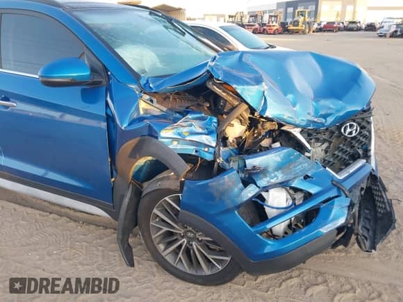 2020 Hyundai Tucson SEL with VIN KM8J33ALXLU103344, listed as a IAAI auction lot 43014802 with 53,605 mi miles and . Bid and sale history available at DreamBid. Image 6.