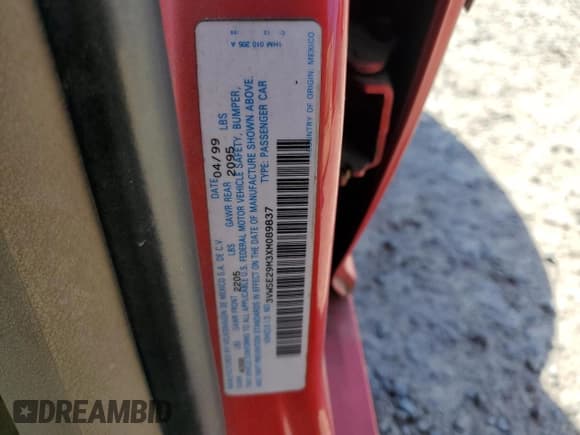 ✅ 1999 Volkswagen Jetta GLS • VIN: 3VWSE29M3XM089837 • Лот: 64180215. Опубликован ранее на Copart с пробегом 229 720 миль. Бесплатный доступ к архиву аукционных продаж из США и подробный отчёт об истории автомобиля на DreamBid. Изображение 14.