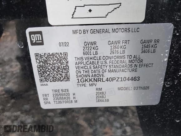 ✅ 2023 GMC Acadia SLE • VIN: 1GKKNRL40PZ104463 • Лот: 41817602. Опубликован ранее на IAAI с пробегом 31 841 миль. Бесплатный доступ к архиву аукционных продаж из США и подробный отчёт об истории автомобиля на DreamBid. Изображение 9.