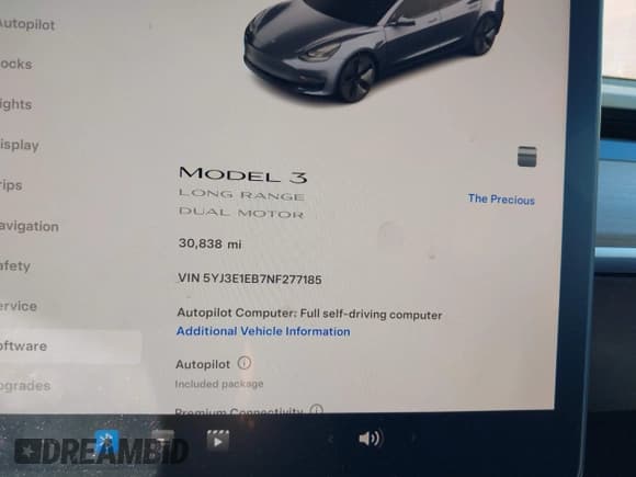 ✅ 2022 Tesla Model 3 Long Range • VIN: 5YJ3E1EB7NF277185 • Lot: 43469637. Wystawiony na IAAI z przebiegiem 30 838 mil. Bezpłatny archiwum sprzedaży aukcyjnych z USA i szczegółowy raport historii pojazdu na DreamBid. Zdjęcie 7.