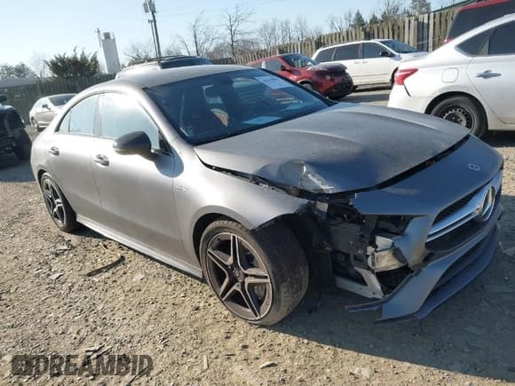 ✅ 2022 Mercedes-Benz CLA 35 AMG • VIN: W1K5J5BBXNN299043 • Lot: 41679983. Listed on IAAI with 49,597 mi. Free auction sales archive from the USA and detailed vehicle history report at DreamBid. Image 1.