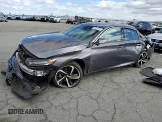 2018 Honda Accord Sport with VIN 1HGCV2F32JA031341, listed as a Copart auction lot 86338785 with 101,751 mi miles and Salvage title. Bid and sale history available at DreamBid. Image 1.