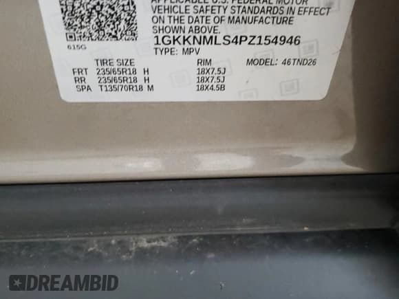 ✅ 2023 GMC Acadia SLT • VIN: 1GKKNMLS4PZ154946 • Лот: 59691255. Опубликован ранее на Copart с пробегом 49 319 миль. Бесплатный доступ к архиву аукционных продаж из США и подробный отчёт об истории автомобиля на DreamBid. Изображение 13.