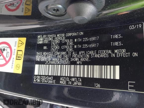 ✅ 2019 Lexus NX 300 F Sport • VIN: JTJYARBZ0K2153451 • Лот: 43134068. Опубликован ранее на IAAI с пробегом 70 011 миль. Бесплатный доступ к архиву аукционных продаж из США и подробный отчёт об истории автомобиля на DreamBid. Изображение 9.