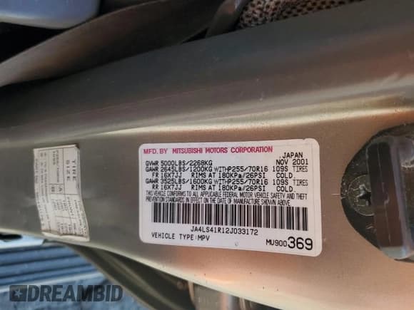 ✅ 2002 Mitsubishi Montero Sport Limited • VIN: JA4LS41R12J033172 • Lot: 75722224. Wystawiony na Copart z przebiegiem 194 923 mil. Bezpłatny archiwum sprzedaży aukcyjnych z USA i szczegółowy raport historii pojazdu na DreamBid. Zdjęcie 12.