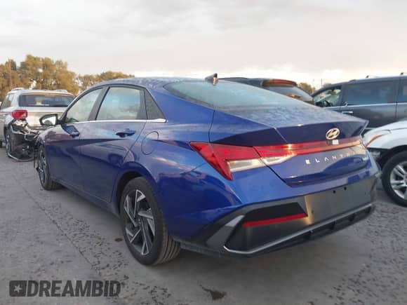 2024 Hyundai Elantra Limited with VIN KMHLP4DG8RU836356, listed as a IAAI auction lot 43590395 with 23,107 mi miles and . Bid and sale history available at DreamBid. Image 3.