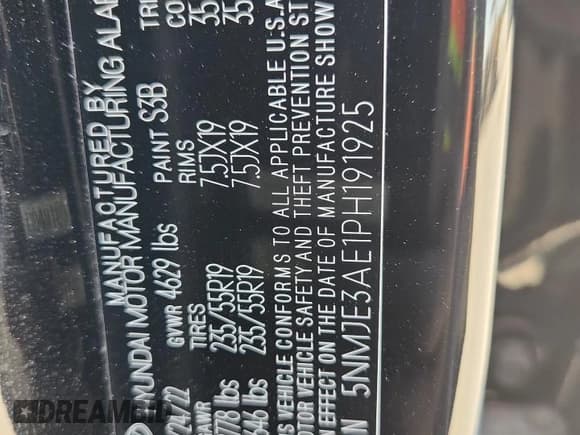 ✅ 2023 Hyundai Tucson Limited • VIN: 5NMJE3AE1PH191925 • Lot: 86971505. Listed on Copart with 21,800 mi. Free auction sales archive from the USA and detailed vehicle history report at DreamBid. Image 13.