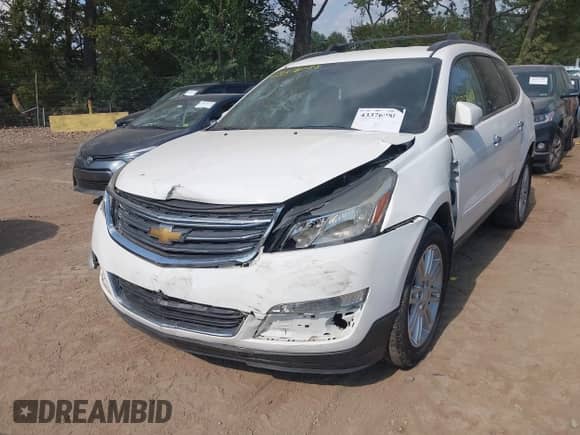✅ 2015 Chevrolet Traverse LT • VIN: 1GNKRGKD2FJ171074 • Lot: 43376088. Listed on IAAI with 181,506 mi. Free auction sales archive from the USA and detailed vehicle history report at DreamBid. Image 2.