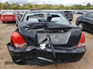 2006 Hyundai Elantra GLS z VIN KMHDN46D96U352379, wystawiony jako Copart lot #73582754 z przebiegiem Nie podano mil oraz Szkoda całkowita • Salvage title. Historia ofert i sprzedaży dostępna na DreamBid. Obrazek 6.