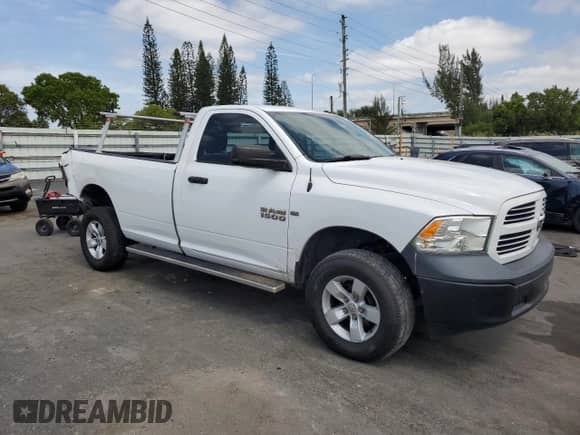 2015 Ram 1500 Tradesman with VIN 3C6JR6DG2FG647550, listed as a Copart auction lot 54125115 with 217,629 mi miles and Salvage title. Bid and sale history available at DreamBid. Image 4.