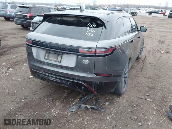 ✅ 2018 Land Rover Range Rover Velar S • VIN: SALYB2RV6JA750501 • Lot: 40882723. Listed on IAAI with 77,338 mi. Free auction sales archive from the USA and detailed vehicle history report at DreamBid. Image 4.